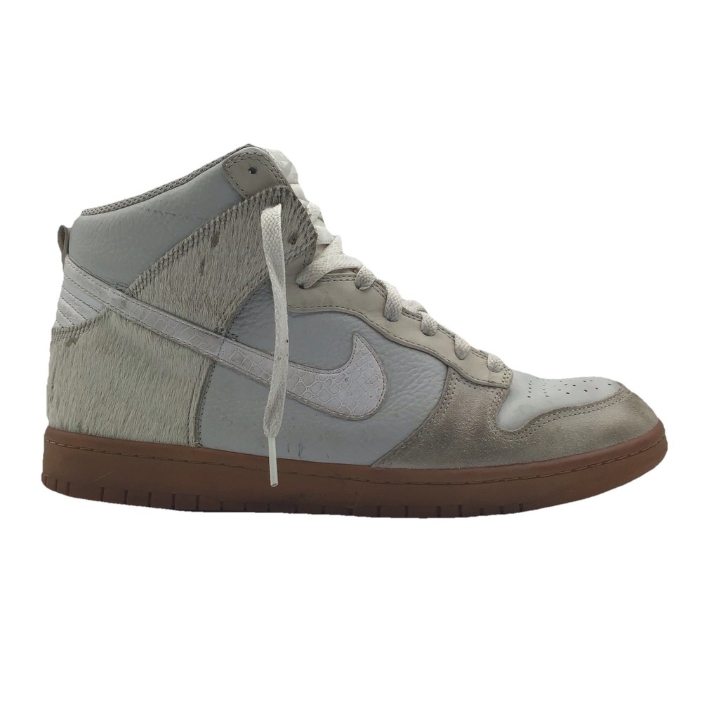Nike Dunk High Premium Pony Hair Light Bone Gum White Men's Size 11 Rare 2008